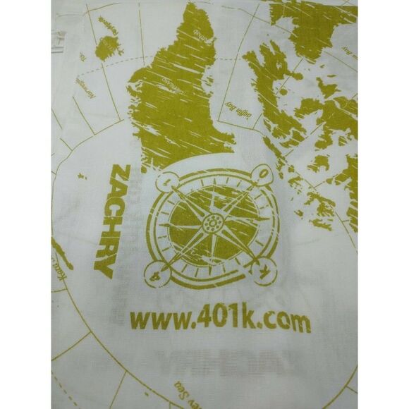 Zachry North American Map Bandanas Lot Of 4 Unique Design Special Deal Green Wht - Picture 3 of 5